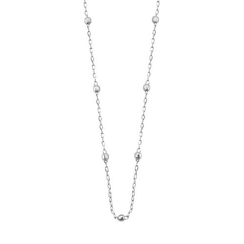 Gargantilla con Diseño de Bolitas 4mm de 45cm en Plata .925 