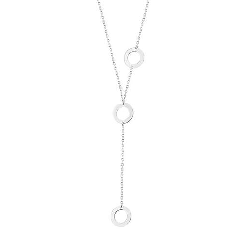 Gargantilla con Circulos Colgantes de 45cm en Plata .925