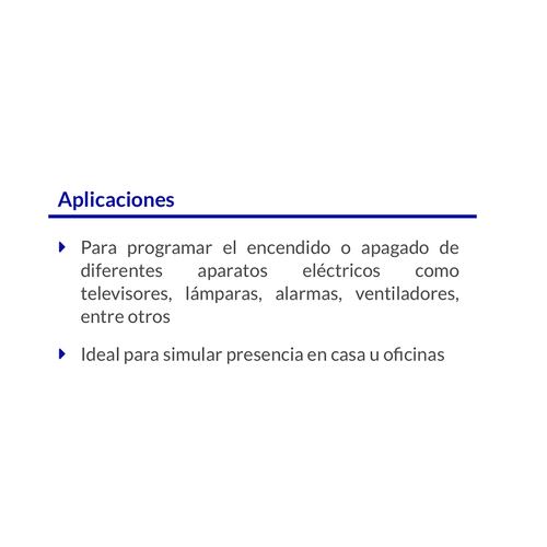 TEMPORIZADOR DIGITAL, 8 EVENTOS PROGRAMADO AUTOMATICO EN APARATOS 
