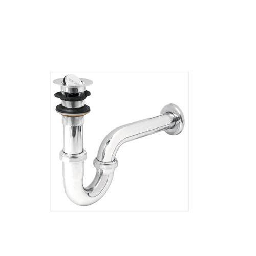 CÉSPOL P/LAVABO LATÓN CROMADO C/CONTRA TIPO MONEDA, CROMO, 1-1/4" 