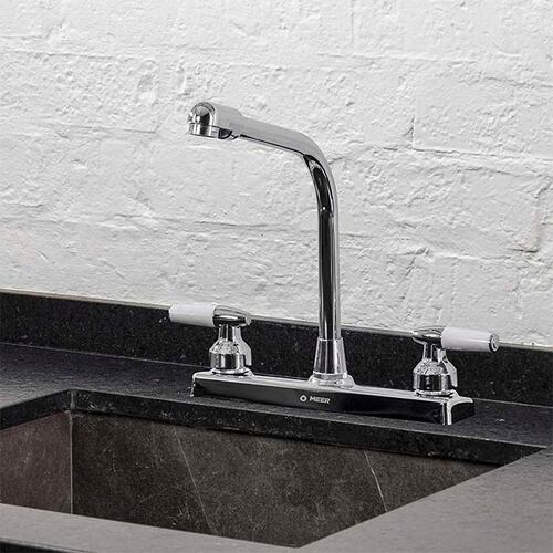 CNX Mezcladora para Fregadero con movimiento de 180 grados, Fabricada en Acero Inox, Zinc y Latón (Resistente a Manchas y Corrosión)