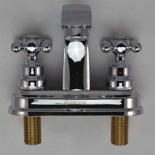  CNX Mezcladora para Lavabo Cromada con Cartucho de Compresión (Llave de agua para lavabo)