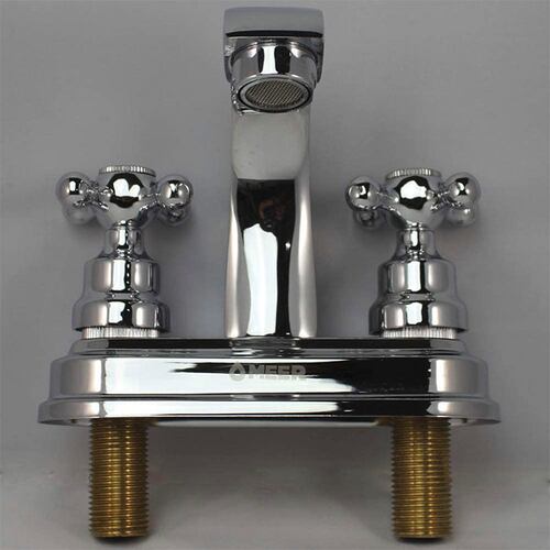  CNX Mezcladora para Lavabo Cromada con Cartucho de Compresión (Llave de agua para lavabo)