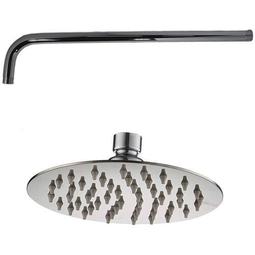 Regadera Redonda de 8" con Tubo de 40 cm en Acero Inoxidable (Empaque de tubo 5/50).