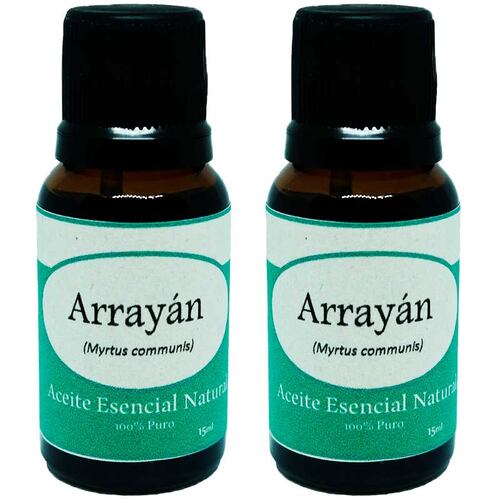 Arrayan Aceite Esencial Natural 2 Frascos Kit Aromaterapia Difusor KRISAMEX