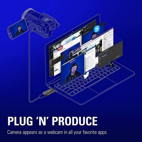 Adaptador Cámara elgato CAM LINK 4K HDMI A USB3 10GAM9901