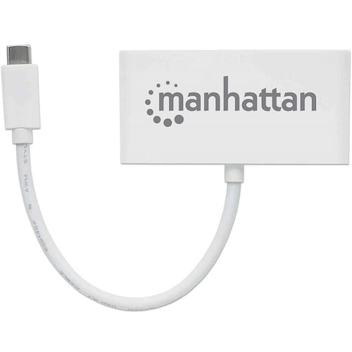 HUB Manhattan USB-C De 3 Puertos USB-A y 1 Puerto USB-C Super Velocidad 163552