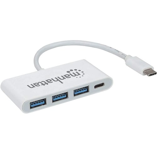 HUB Manhattan USB-C De 3 Puertos USB-A y 1 Puerto USB-C Super Velocidad 163552