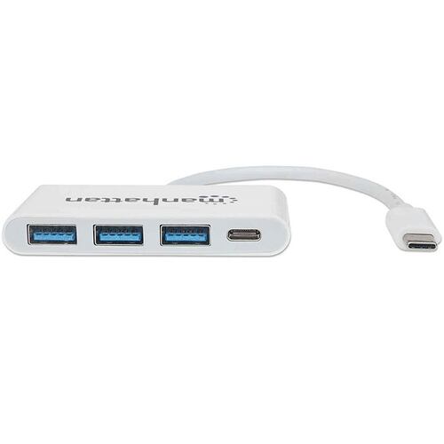 HUB Manhattan USB-C De 3 Puertos USB-A y 1 Puerto USB-C Super Velocidad 163552