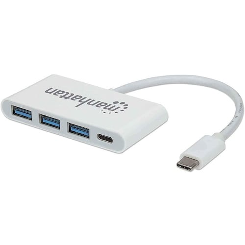 HUB Manhattan USB-C De 3 Puertos USB-A y 1 Puerto USB-C Super Velocidad 163552