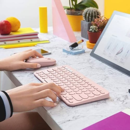 Teclado Logitech Bluetooth K380 Rosa 920-009594.