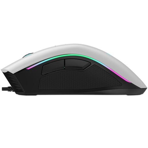 Mouse YeYian Gram 2000 RGB Alambrico USB 6400DPI Blanco YMG-24111B.