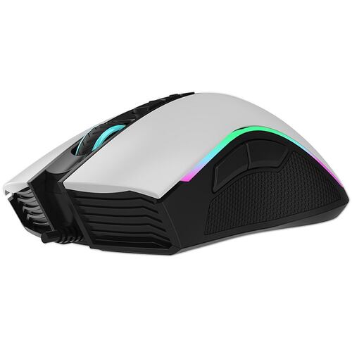 Mouse YeYian Gram 2000 RGB Alambrico USB 6400DPI Blanco YMG-24111B.