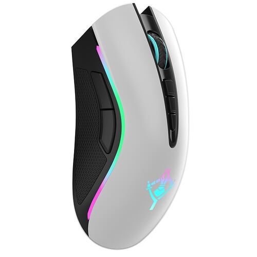 Mouse YeYian Gram 2000 RGB Alambrico USB 6400DPI Blanco YMG-24111B.