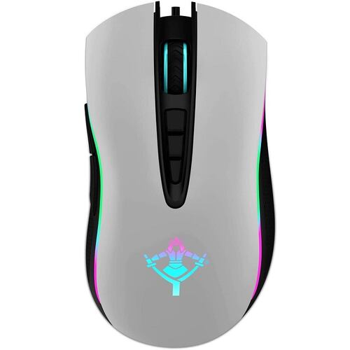 Mouse YeYian Gram 2000 RGB Alambrico USB 6400DPI Blanco YMG-24111B.