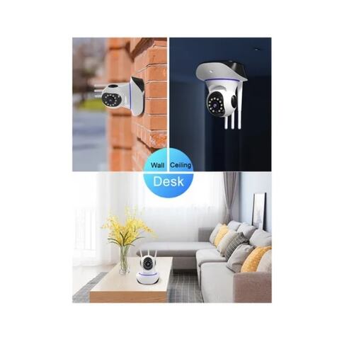 Cámara de Seguridad 360  IP Wifi HD 1080mp sensor movimiento y visión nocturna 3 Antenas 