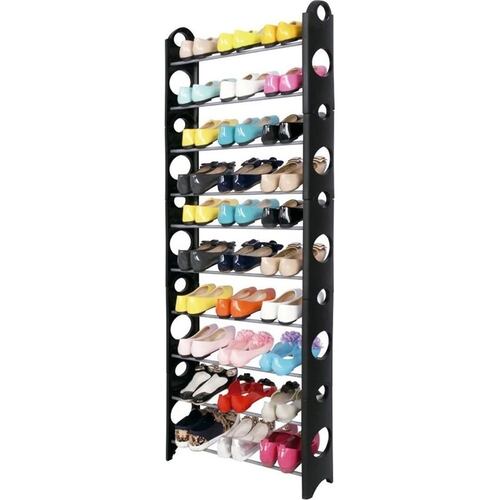 Zapatera 30 Pares Organizador 10 Niveles Facil Armado Practico Rack Zapatos