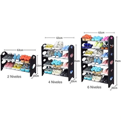 Zapatera 30 Pares Organizador 10 Niveles Facil Armado Practico Rack Zapatos