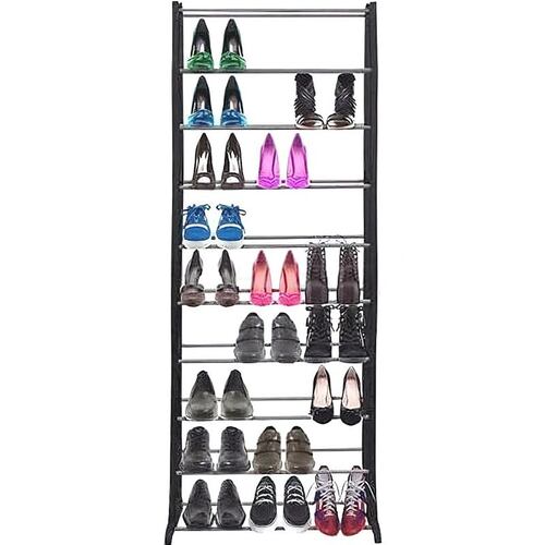 Zapatera 30 Pares Organizador 10 Niveles Facil Armado Practico Rack Zapatos