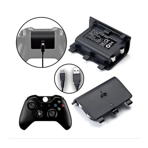  2 Baterías Recargables Carga Y Juega Para Xbox One Pila , Batería  2400 Mah  con cargador    