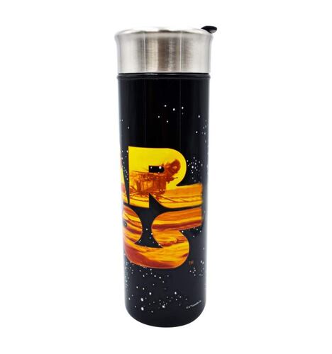 Baby Yoda Termo Negro Mandalorian The Child Grogu Star Wars Acero Inoxidable 430 mls Doble Pared 