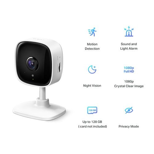 Cámara De Vigilancia Tp-Link TAPO C100 HD WI-FI Alarma Visión Nocturna