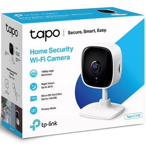 Cámara De Vigilancia Tp-Link TAPO C100 HD WI-FI Alarma Visión Nocturna