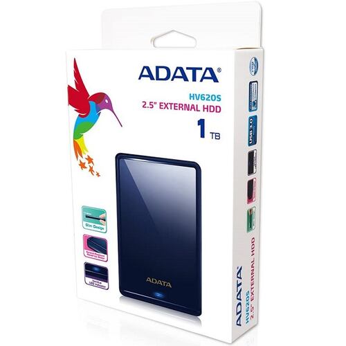Disco Duro Externo Adata HV620S 1 TB Azul USB 3.0 AHV620S-1TU31-CBL.