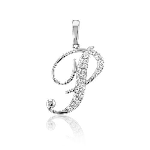 DIJE LETRA P ORO 14K ABBA JOYAS.