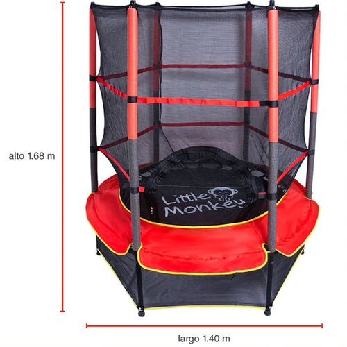 Trampolin 1.4 mts Brincolin Reforzado Con Red Uso Rudo Tumbling Infantil