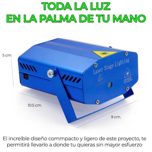 Proyector Laser Luz Led Audioritmico Color Figuras + Tripie 