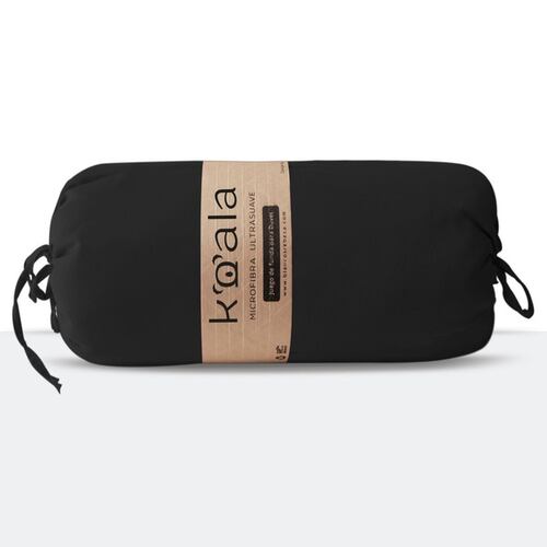 Juego de Fundas de Duvet Koala - Matrimonial/Queen - Negro.