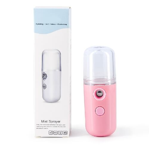 Humificador Sanitizante portátil con carga USB. Rosa.