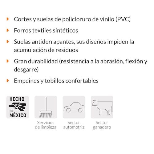 BOTAS PARA AGUA IMPERMEABLES INDUSTRIALES DE PVC NEGRAS  PARA LIMPIEZA-JARDINERIA -POLLERIA-CARNICERIA  TRUPER 