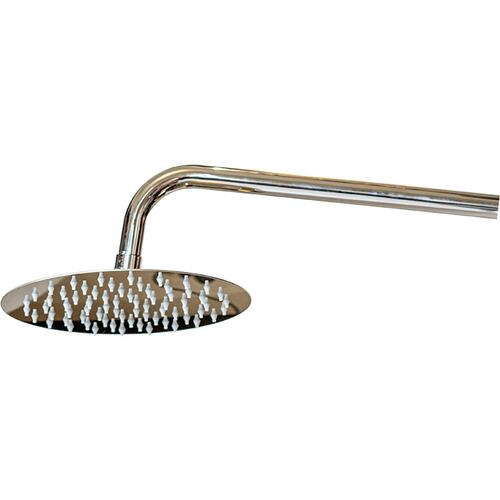 Regadera Redonda de 8" con Tubo de 40 cm en Acero Inoxidable (Empaque de tubo 5/50).