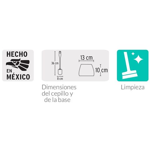 Cepillo Sanitario Plástico C/base Limpieza Baño Wc 5 piezas Hogar-Casa