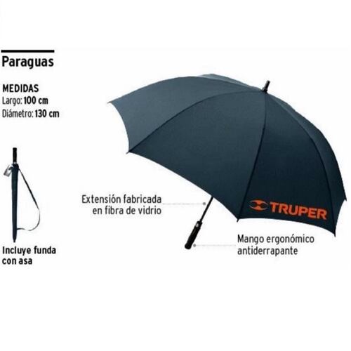 Sombrilla Paraguas grande  De 130 Cm Truper