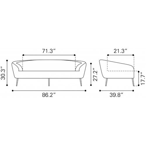 Sofa Luna Blanco - Kessa.