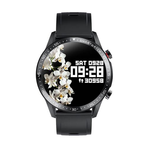 Sync Ray Watch SW24 Negro Bluetooth 5.0 Reloj Inteligente Multideportivo Atletismo Caminata Ciclismo Seguimiento a Ritmo Cardiaco Flujo Sanguineo Oxigenacion Notificaciones Push FB IG  Resistencia a salpicaduras IP67 .