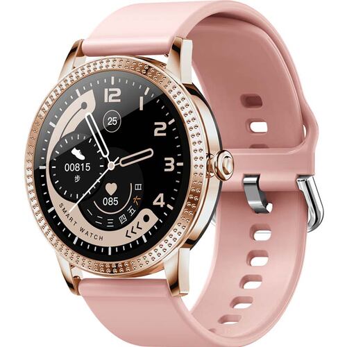 Sync Ray Smartwatch SW21 Plus Rosa Bluetooth 5.0 Reloj Inteligente Recibe Notificaciones Push Podometro Distancia Monitor de Sueño Multideportivo Resistente al Agua IP67 Presion Arterial Monitor de Ritmo Cardiaco Oxigenacion .