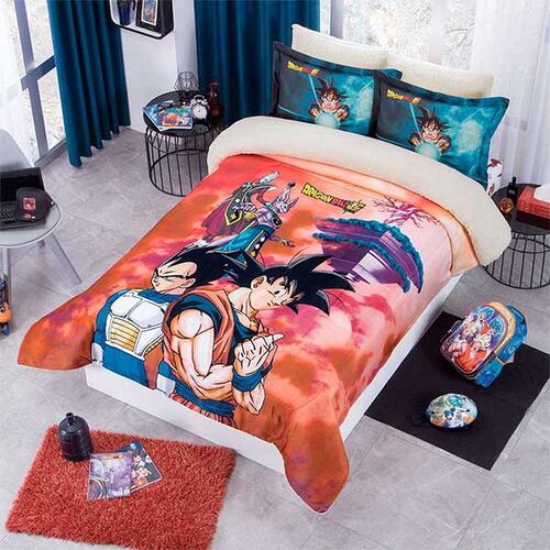 Cobertor Matrimonial Borrega/invernal Dragon Ball Concord