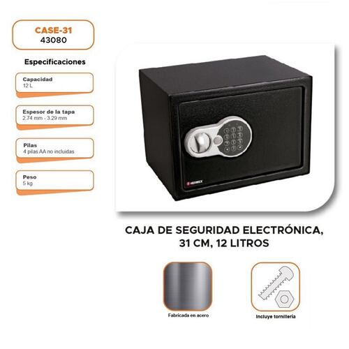 CAJA FUERTE  DE SEGURIDAD PARA GUARDAR DINERO NEGOCIO COMERCIO HERMEX