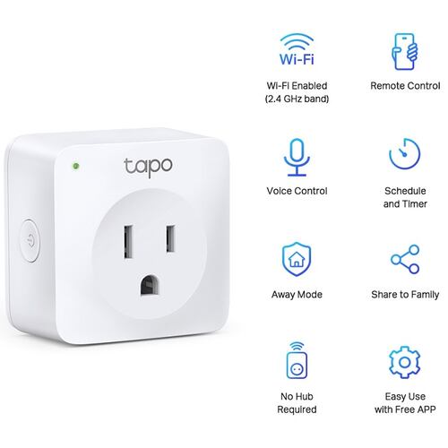 Mini Enchufe Inteligente Tp-Link Tapo P100 Wi-Fi Smart Plug.