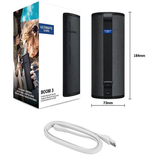 Bocina Logitech Ultimate Ears BOOM 3 Night Black Bluetooth Recargable Contra Agua 984-001354
