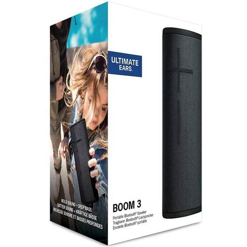 Bocina Logitech Ultimate Ears BOOM 3 Night Black Bluetooth Recargable Contra Agua 984-001354