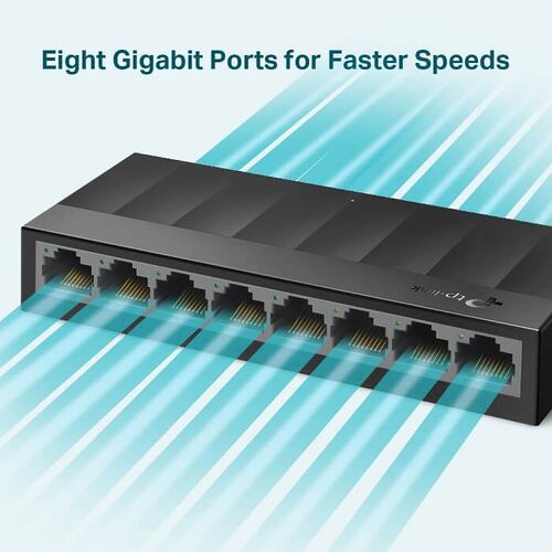 Switch 8 Puertos Tp-Link LiteWave LS1008G Gigabit 10/100/1000 Mbps.