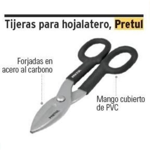 TIJERAS GRANDES PARA HOJALATERO 10 CUCHILLAS CORTAR LAMINAS MULTIUSOS PRETUL