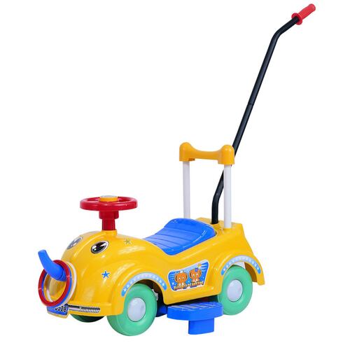 Carrito Montable Elefante De Baston Amarillo Mytoy 5528.