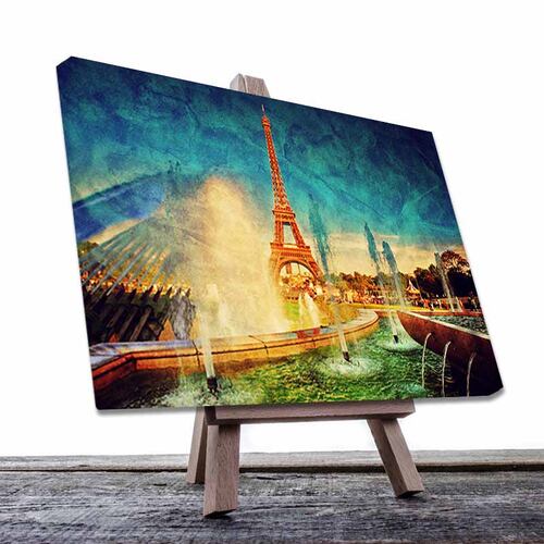 Cuadro Decorativo Canvas Torre Eiffel, Paris Francia Vintage