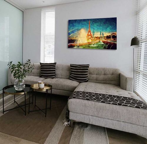 Cuadro Decorativo Canvas Torre Eiffel, Paris Francia Vintage